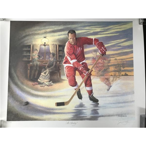 LTD. EDITION JAMES LUMBERS SIGNED GORDIE HOWE MR. HOCKEY