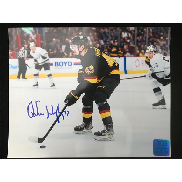 QUINN HUGHES AUTOGRAPHED 8X10 PHOTO GCG COA