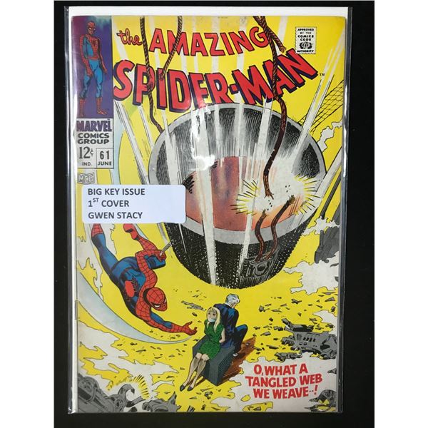 MARVEL COMICS THE AMAZING SPIDER-MAN NO.61 (1ST COVER GWEN STACY)