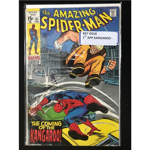 MARVEL COMICS NO.81 THE AMAZING SPIDERMAN (1ST APP KANGAROO)