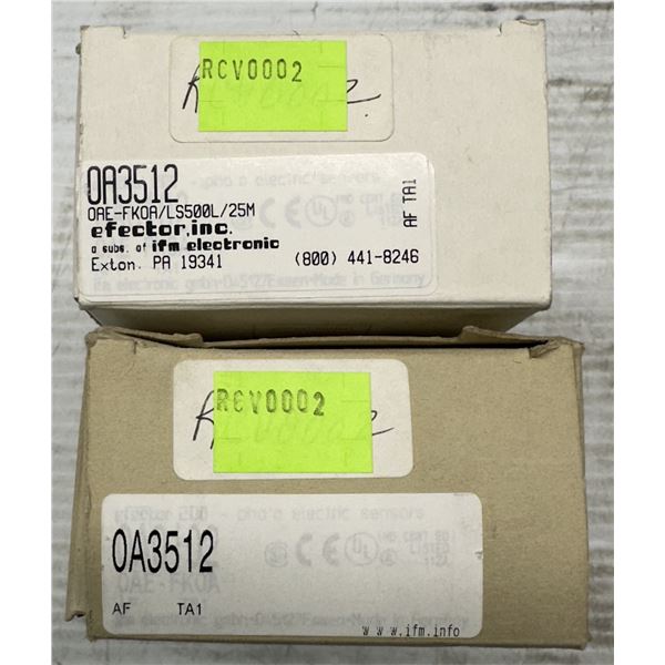 Lot of (2) ifm #0A3512 Sensors