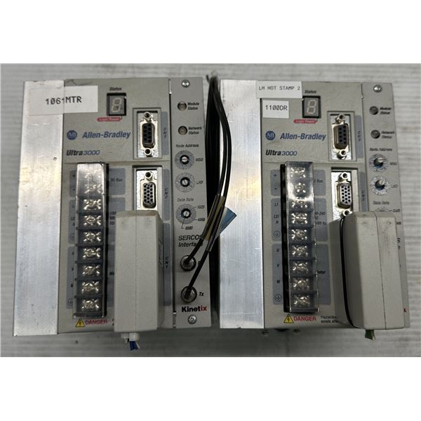 (2) Allen Bradley #9101-2345 Ultra 3000 Servo Drive Models