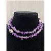 Image 1 : Genuine Amethyst Beads Necklace