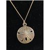 Image 2 : Sterling Silver Sand Dollar Pendant w/ Chain Necklace