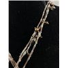 Image 2 : Sterling Silver Framed Leaf Pendant w/ Dangling Pearls & Beads Cord Necklace, Marked 925 Indonesia