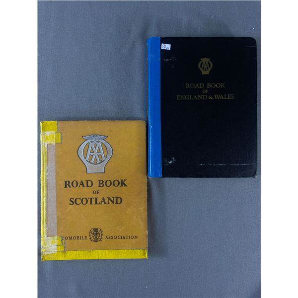 2 Early 1950s "AA" Road Books For England, Scotland, & Wales