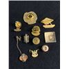 Image 2 : 10 Vintage (Most Enamelled) Pins - Lions, Masonic & More