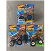 Image 1 : Lot Of 3 HotWheels Monster Trucks New In Original Packaging