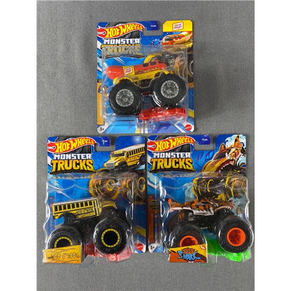 Lot Of 3 HotWheels Monster Trucks New In Original Packaging