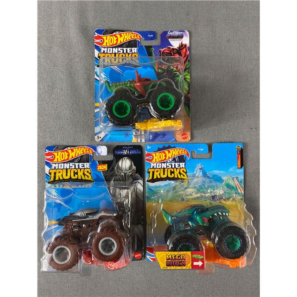 Lot Of 3 HotWheels Monster Trucks New In Original Packaging