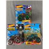 Image 1 : Lot Of 3 HotWheels Monster Trucks New In Original Packaging