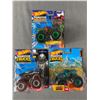 Image 1 : Lot Of 3 HotWheels Monster Trucks New In Original Packaging