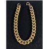 Image 1 : Heavy Link Gold Plated Wide Bracelet. Approx. 7" L