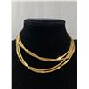 Image 1 : Vintage Double Strand Gold Plated Rectangular Link Necklace. Approx. 25"L