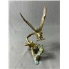 Image 2 : Vintage Brass Eagle Landing On Branch. Approx. 8" H