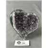 Image 1 : 5.5" x 5" Amethyst Heart. MSRP $650.00