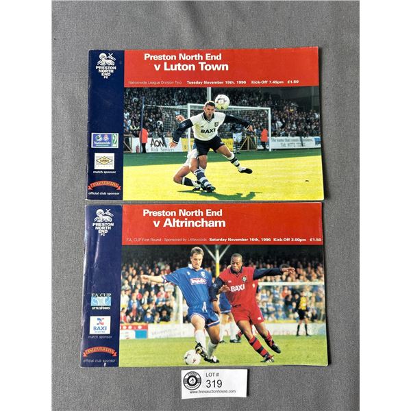 2- 1996 Preston Northend FC Programme Guide