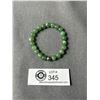 Image 1 : Vintage Green Jade Beads Stretch Bracelet