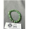 Image 2 : Vintage Green Jade Beads Stretch Bracelet