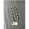 Image 2 : Lovely Pearls & Green Jade Beads Choker Necklace, Knotted, 16"L