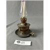 Image 2 : Circa 1920 Small Oil Lamp. Glass Chimney Needs Replacing. Approx. 7 1/4" H w/ Chimney