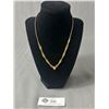 Image 1 : Gold Plate Faux Diamond Necklace