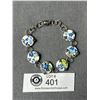 Image 1 : Antique "Forget Me Not" Flower Bracelet. Clasp Has Been Replaced