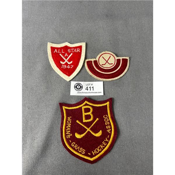 3 Vancouver 1940's Field Hockey Cloth Patches