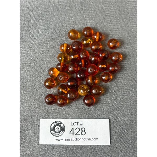 Lot Of Loose Vintage Amber Beads