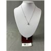 Image 1 : Nice Sterling Silver Solitaire Pendant Necklace