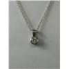 Image 2 : Nice Sterling Silver Solitaire Pendant Necklace