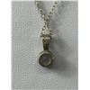 Image 3 : Nice Sterling Silver Solitaire Pendant Necklace