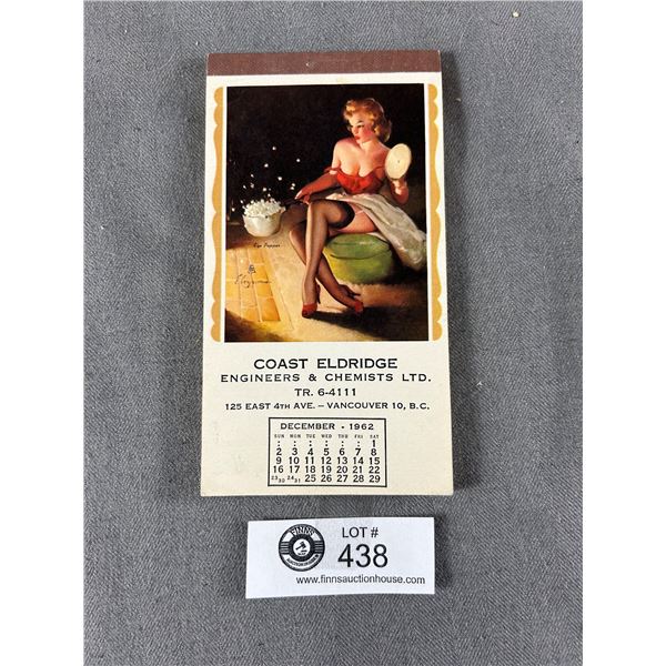 1950's Calendar Note Pad, Coast Eldridge Vancouver, Girlie Cover