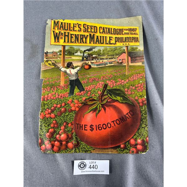 1886-87 Seed Catalogue Cover. Great Graphics