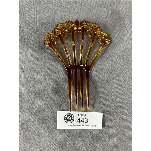 Rhinestone & Faux Tortoishell 1930's Hair Comb