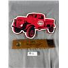 Image 1 : Hand Made Wood Red Truck Plaque