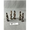 Image 1 : 5 Vintage Hand Carved African Wood Figurines