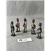 Image 2 : 5 Vintage Hand Carved African Wood Figurines