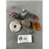 Image 1 : Collection of Genuine Gem Rocks Stones + Pendants, One Amethyst Rock Crystal etc