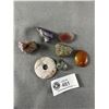 Image 2 : Collection of Genuine Gem Rocks Stones + Pendants, One Amethyst Rock Crystal etc