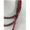 Image 2 : Vintage Triple Strand Indian Ruby + Silver Double Strand Necklace