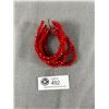 Image 1 : 5 Strands Red Rondelle Glass Beads Bracelet