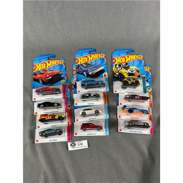 Lot of 12 Hotwheels, New Still in Boxes