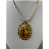 Image 2 : Vintage Baroque Szene Pendant w/Chain Necklace