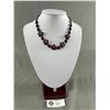 Image 1 : Vintage Ruby Red Glass Stones Choker Necklace