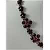 Image 2 : Vintage Ruby Red Glass Stones Choker Necklace