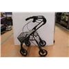 Image 5 : *Wheeled Collapsable Walker W/Seat - Hand Brakes & Basket