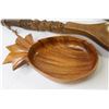 Image 2 : Wooden Spoon & Fork Wall Hangers - Wooden hardwood Pineapple Dish