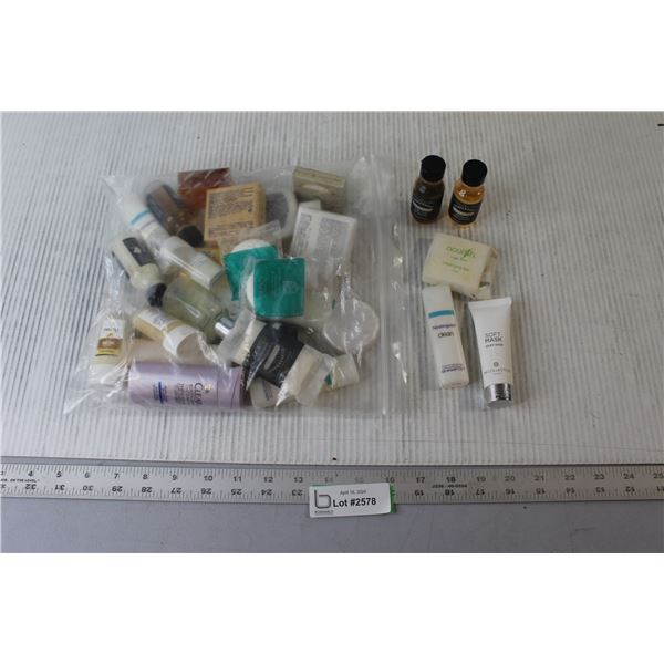 Misc. Bag of Travel Sized Soaps and Shampoos, etc.