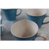 Image 4 : (8) Empress Ironstone Ware Moderne-Blue Coffee Cups